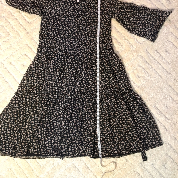 INA Ditsy Floral Shift Maxi Dress with Waist Tie, Small - Picture 12 of 14